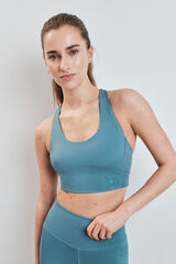 Dash and Stars Green 4D Stretch sports bra green
