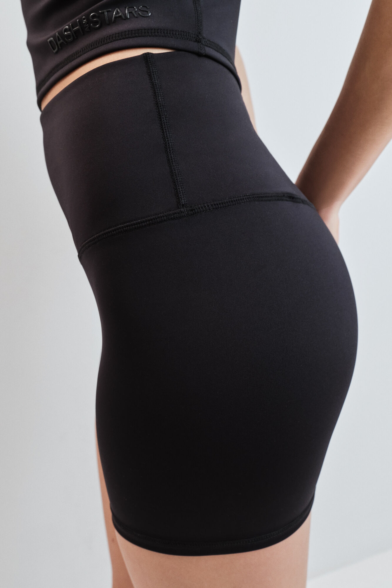 Dash and Stars Black 4D STRETCH short leggings