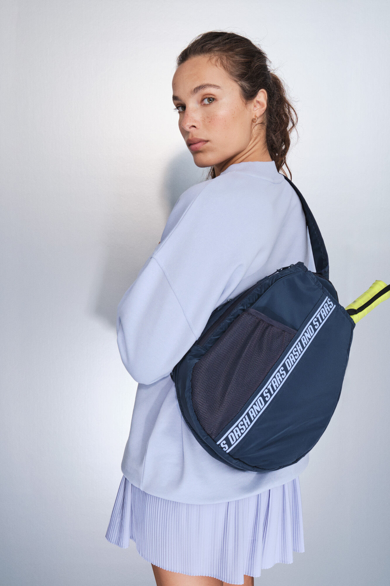 Dash and Stars Metallic blue backpack backpack