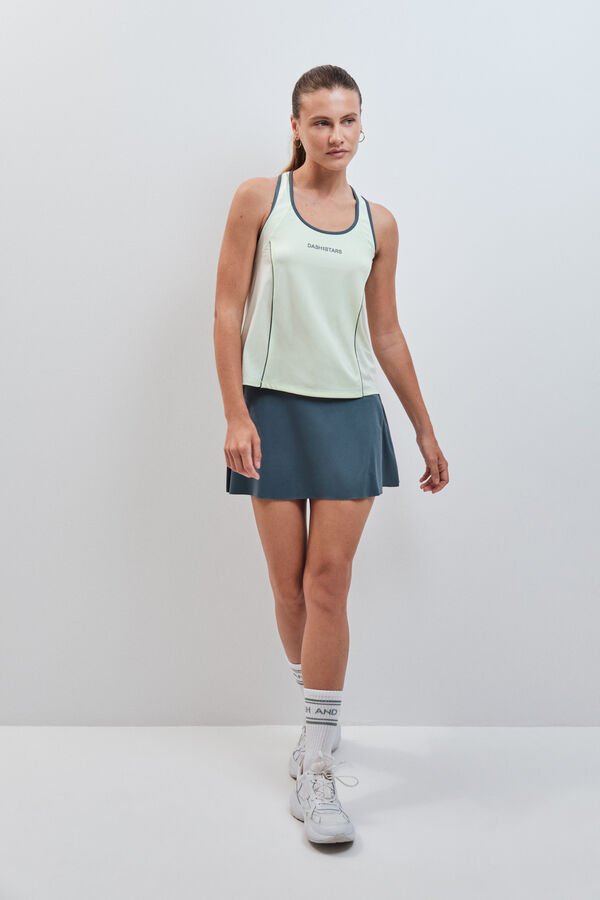 Dash and Stars Green mesh inner skirt green
