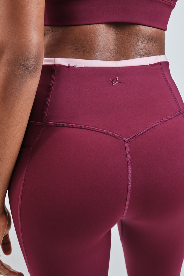 Dash and Stars Burgundy leggings 4D STRETCH red