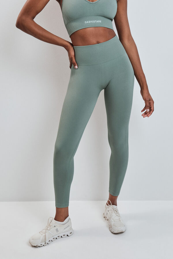 Dash and Stars Green long leggings SEAMLESS COMFORT green