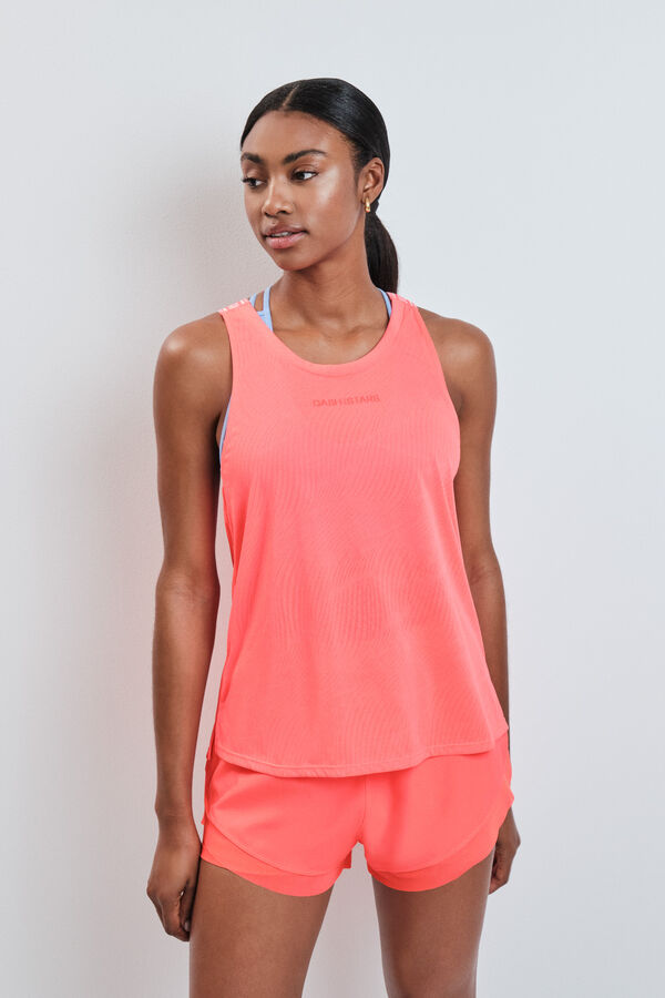 Dash and Stars Red halterneck T-shirt red