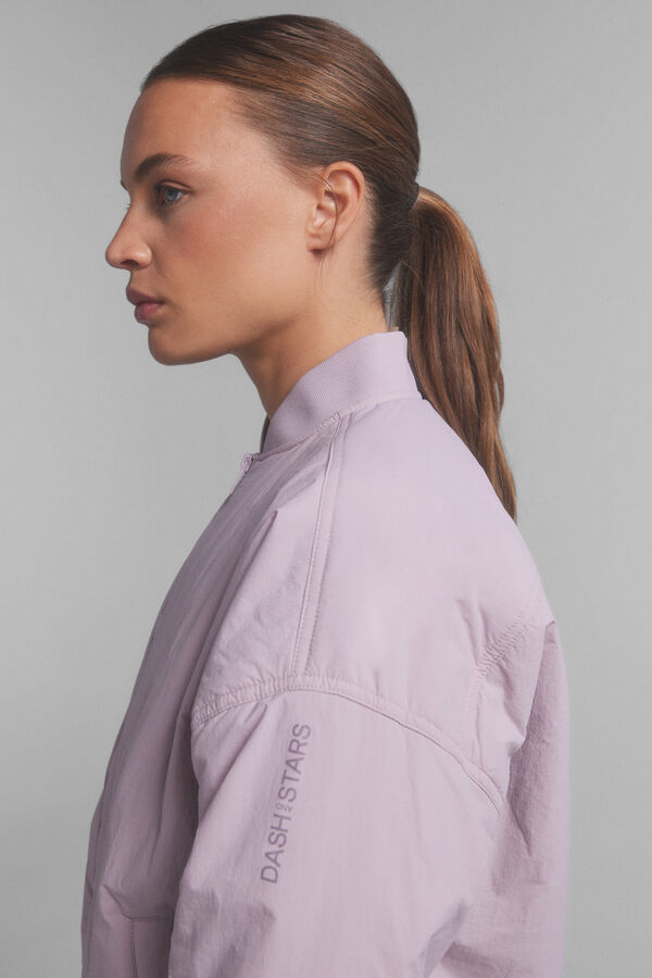 Dash and Stars Light padding bomber jacket . Special collaboration @ffitcoco pink