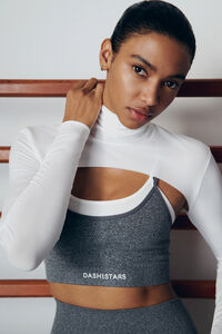 Dash and Stars SEAMLESS COMFORT gray sports bra