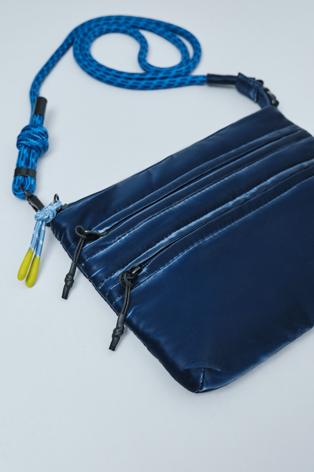 Dash and Stars Blue metallic mini crossbody bag