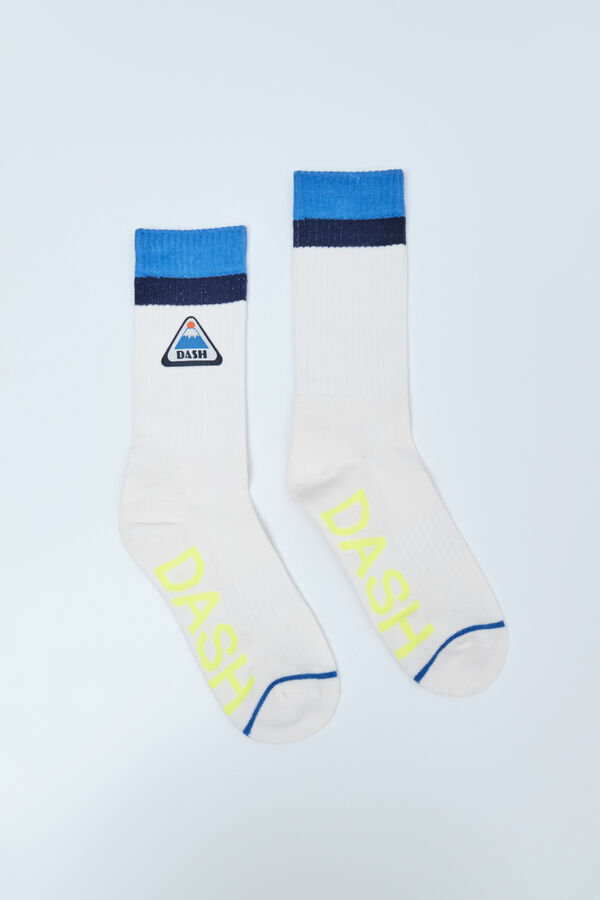 Dash and Stars Chaussettes &eacute;paisses en coton &agrave; logo imprim&eacute;