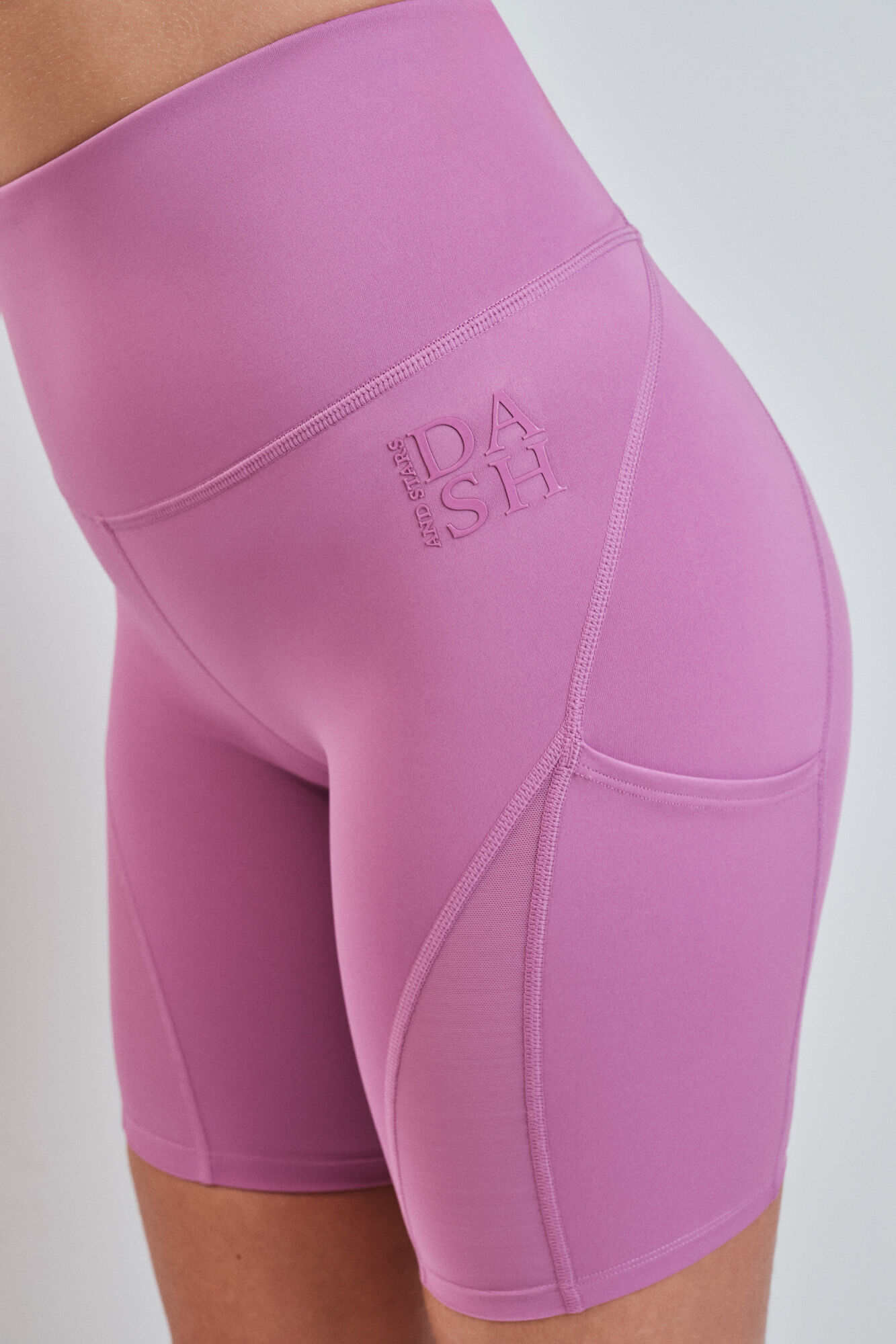Dash and Stars Rosa 4D STRETCH Radler-Leggings