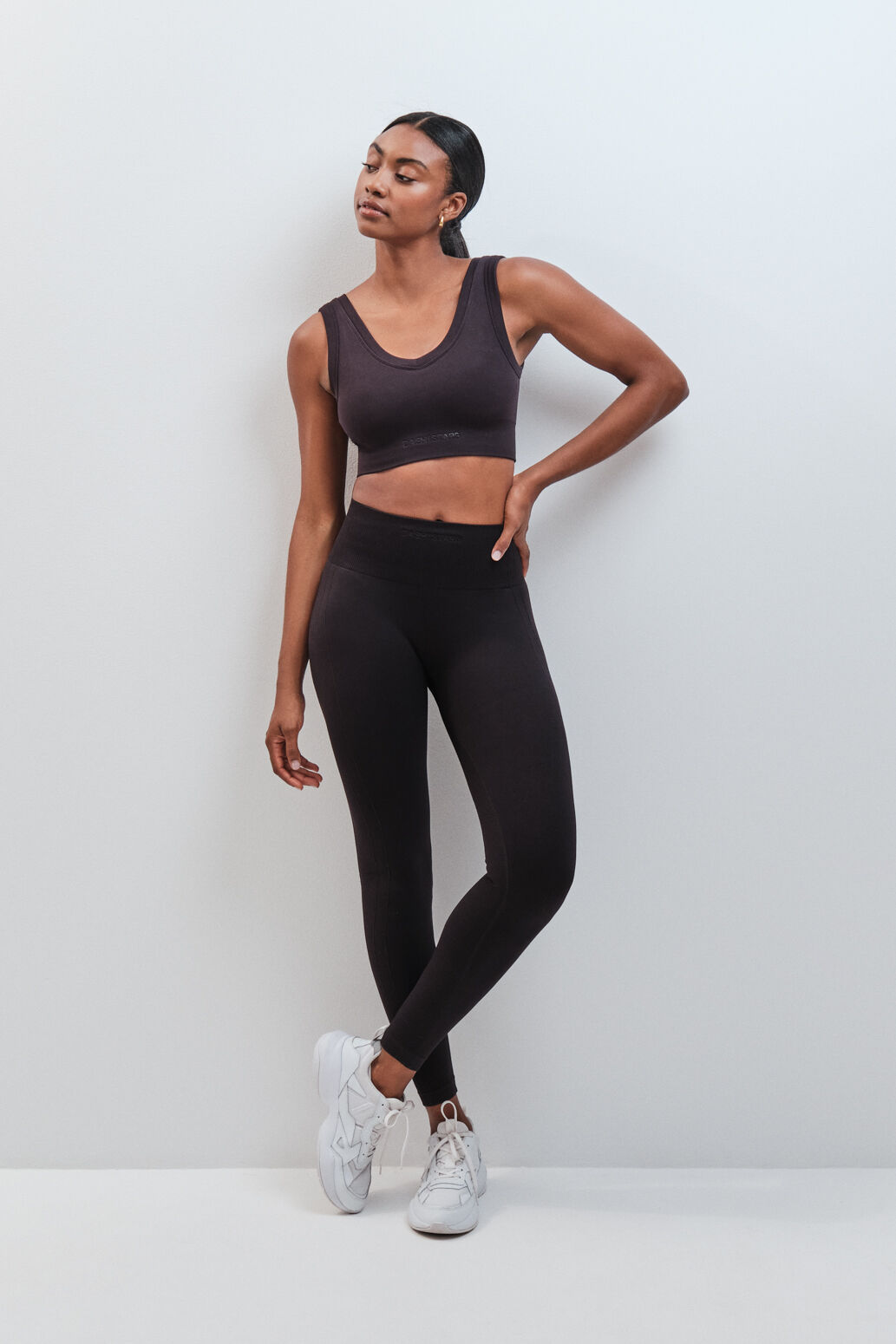 Dash and Stars Black long seamless leggings SEAMLESS COMFORT