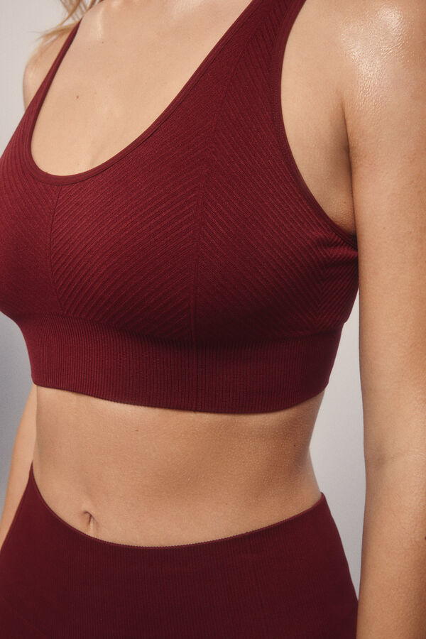 Dash and Stars SEAMLESS COMFORT sports bra burgundy red