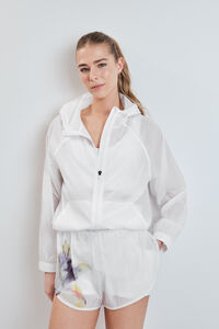 Dash and Stars White ultra-light mesh technical short