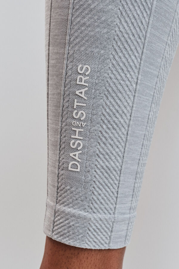 Dash and Stars Legging comprida SEAMLESS COMFORT cinza cinzento