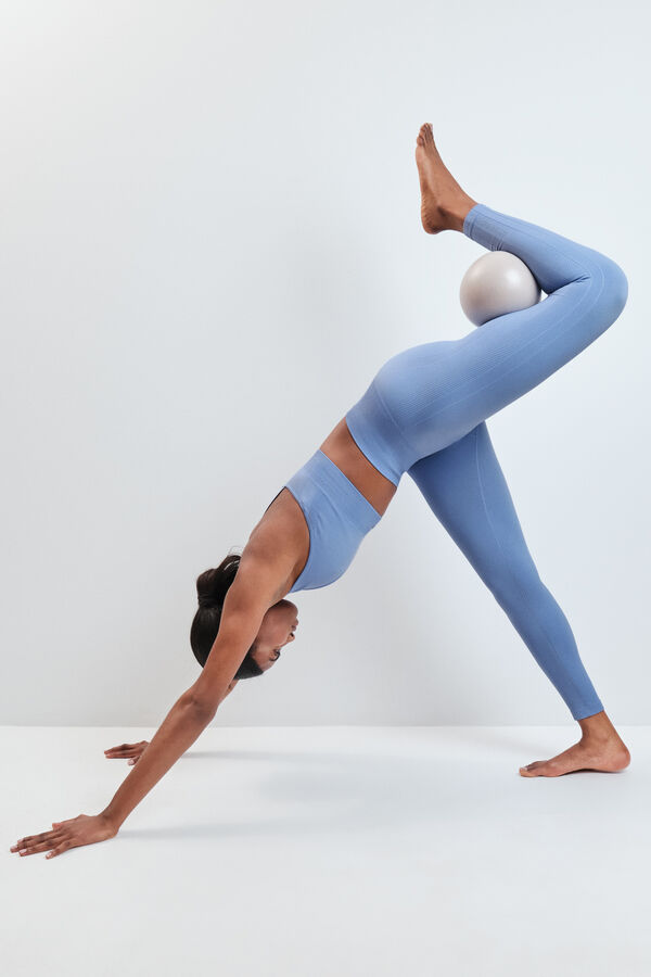 Dash and Stars Blue long leggings SEAMLESS COMFORT blue