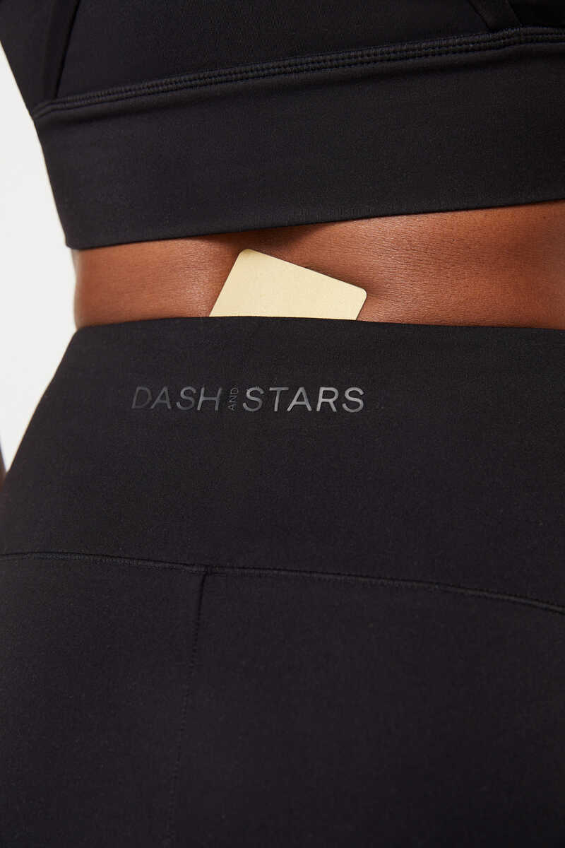 Dash and Stars Soft Move black cycling leggings black