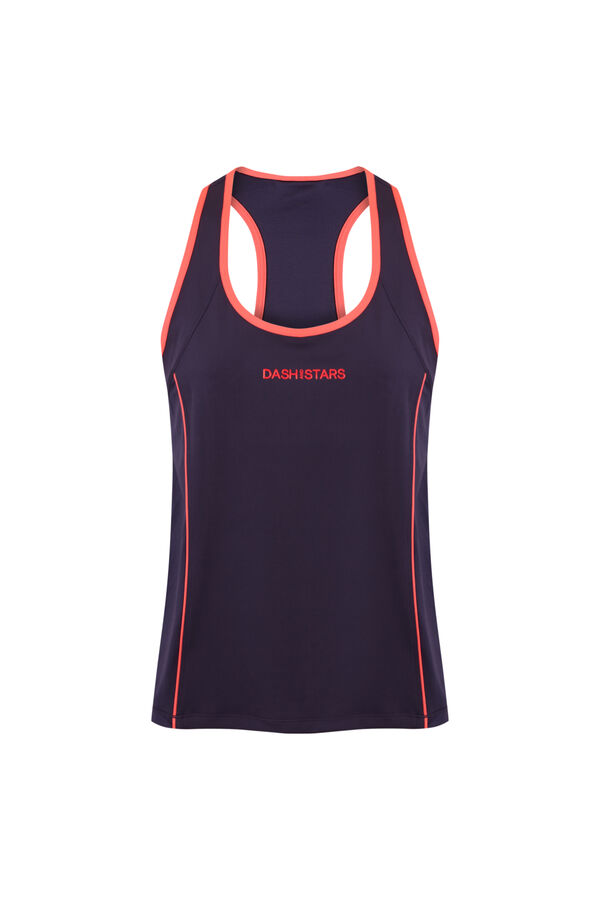 Dash and Stars Grey fitted sleeveless T-shirt grey