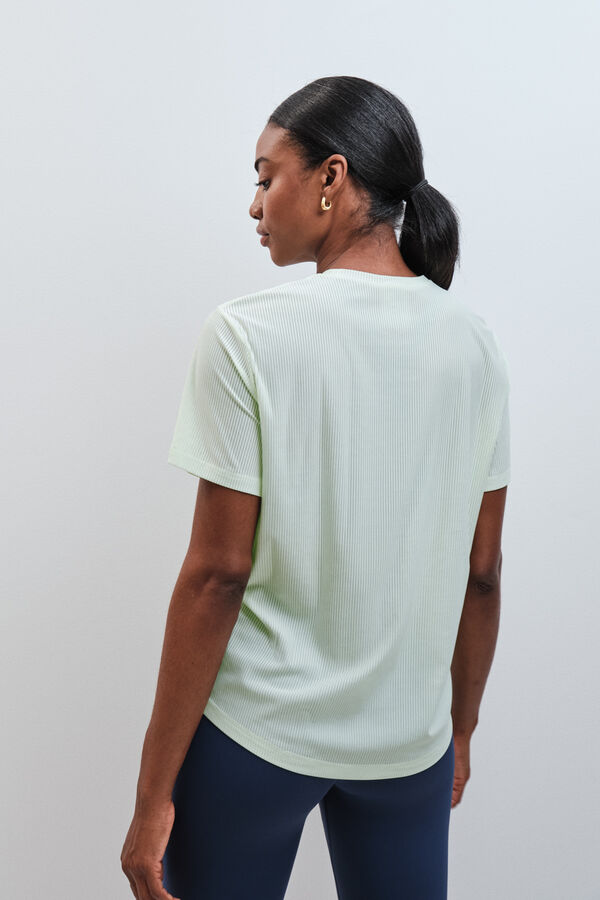 Dash and Stars T-shirt manches courtes semi-transparent jaune vert