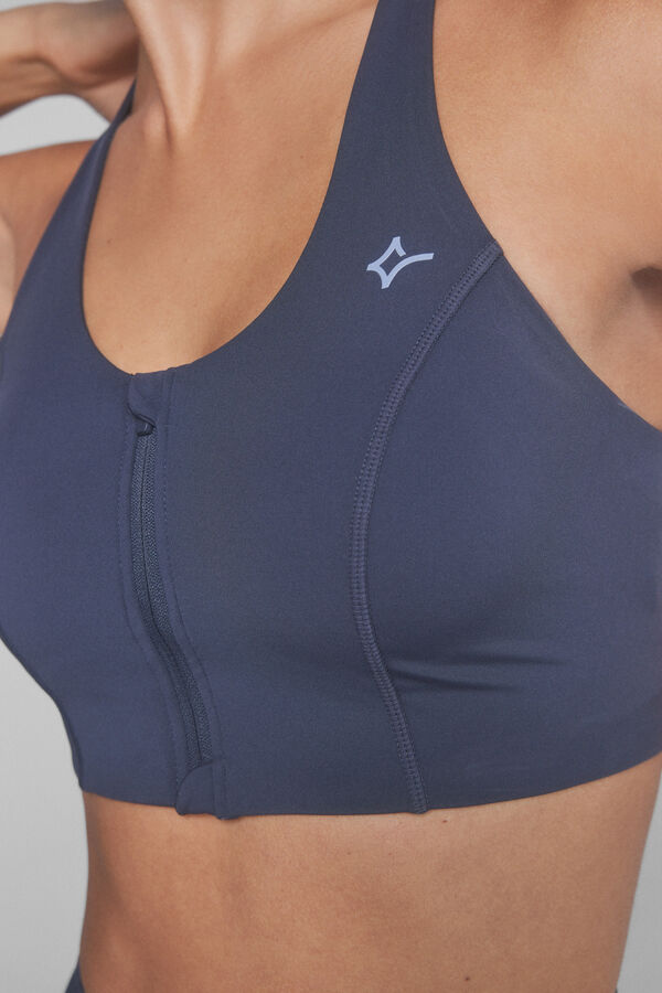 Dash and Stars 4D Stretch maringo sports bra grey