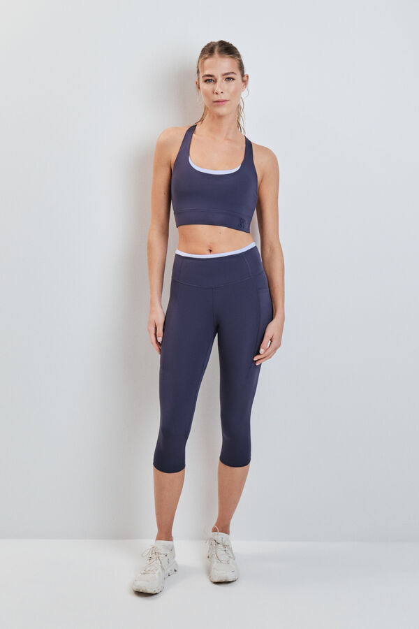 Dash and Stars Grey sports bra 4D STRETCH grey
