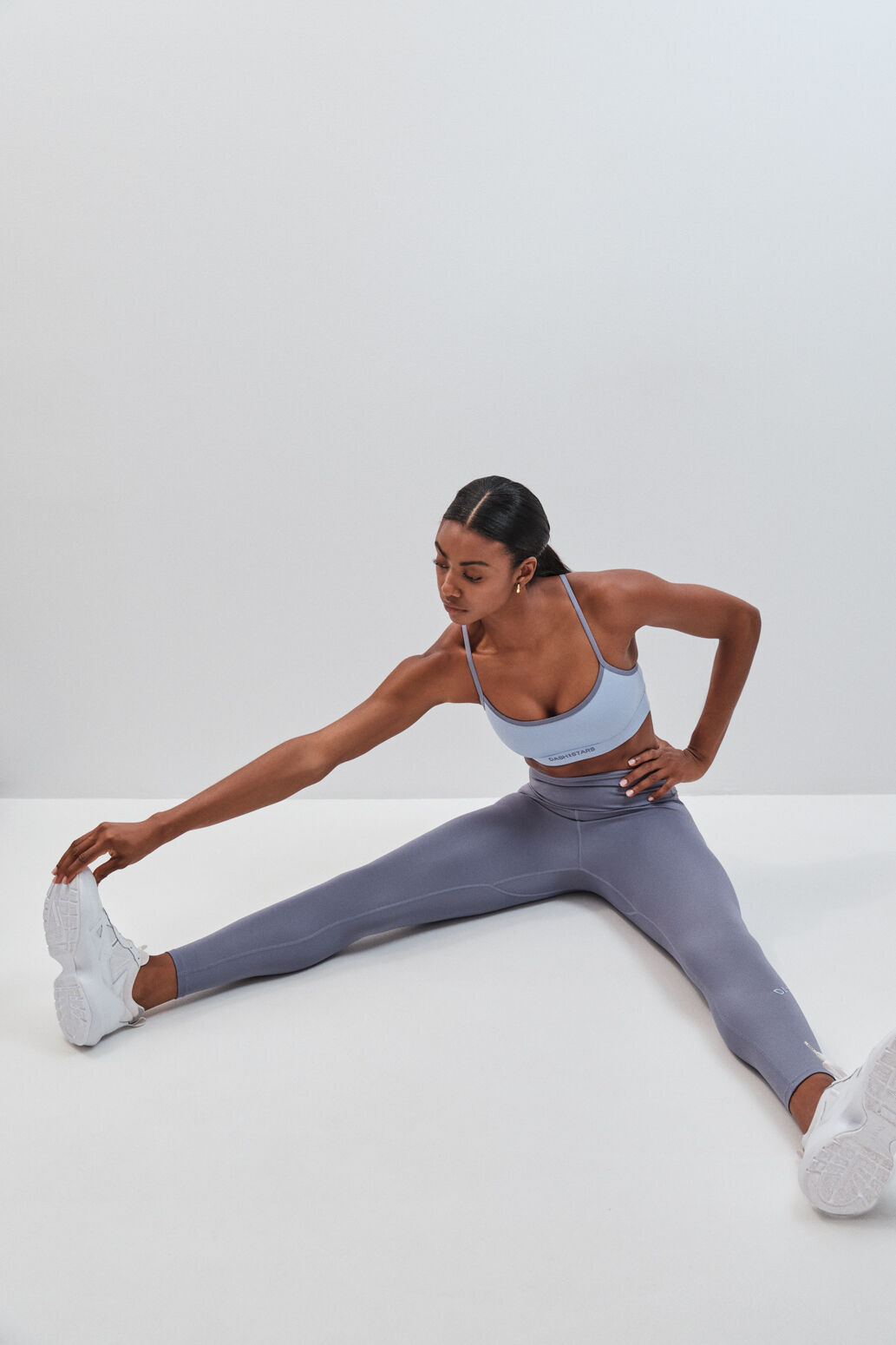 Dash and Stars Blue 4D STRETCH long leggings