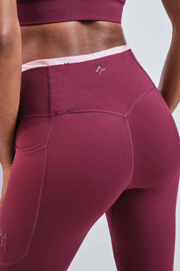Dash and Stars Bordo 4D STRETCH capri tajice red