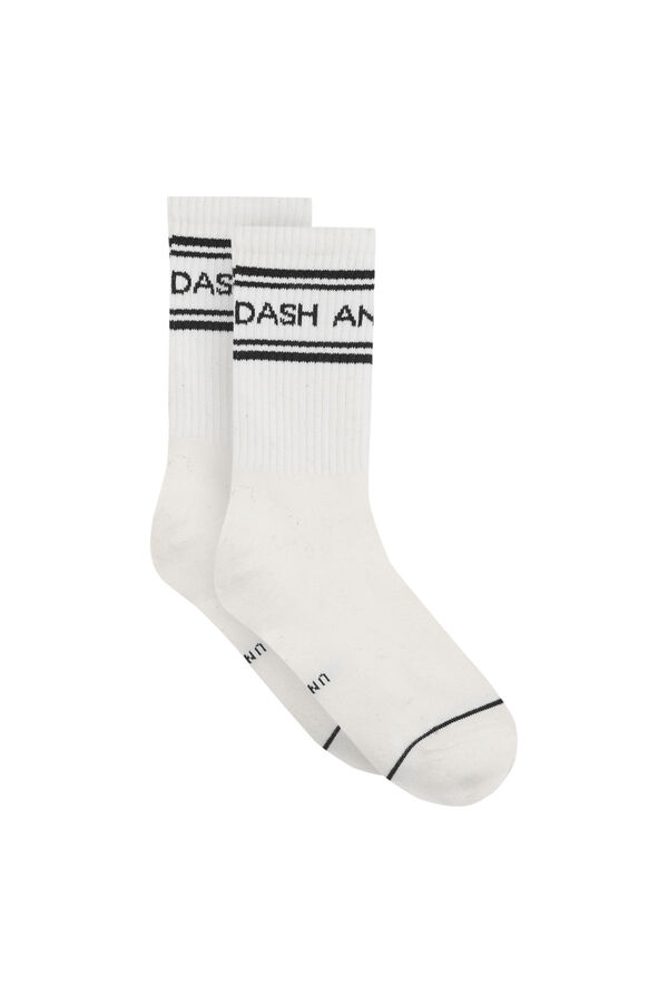 Dash and Stars 3-pack cotton crew socks white
