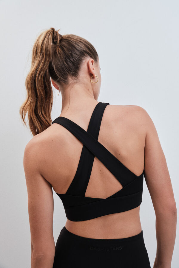 Dash and Stars Black sports bra SOFT MOVE black