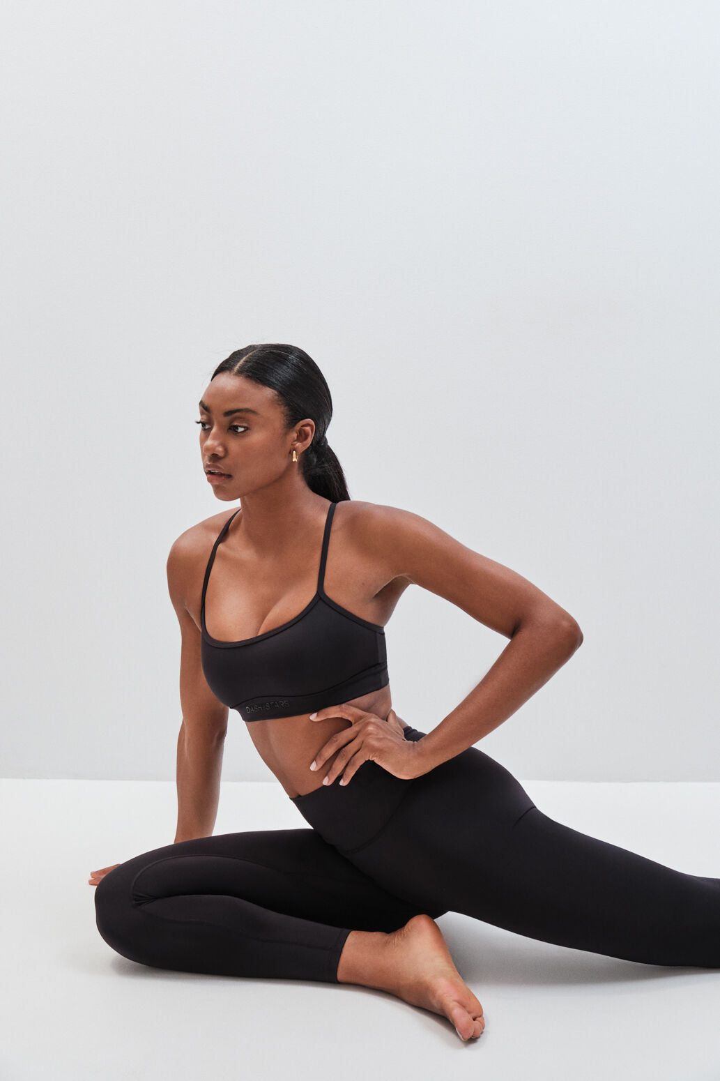 Dash and Stars Grey 4D Stretch sports bra