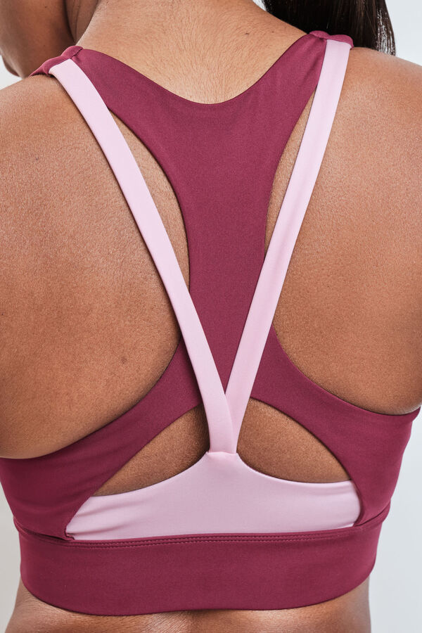 Dash and Stars Bordo 4D STRETCH sportski grudnjak red