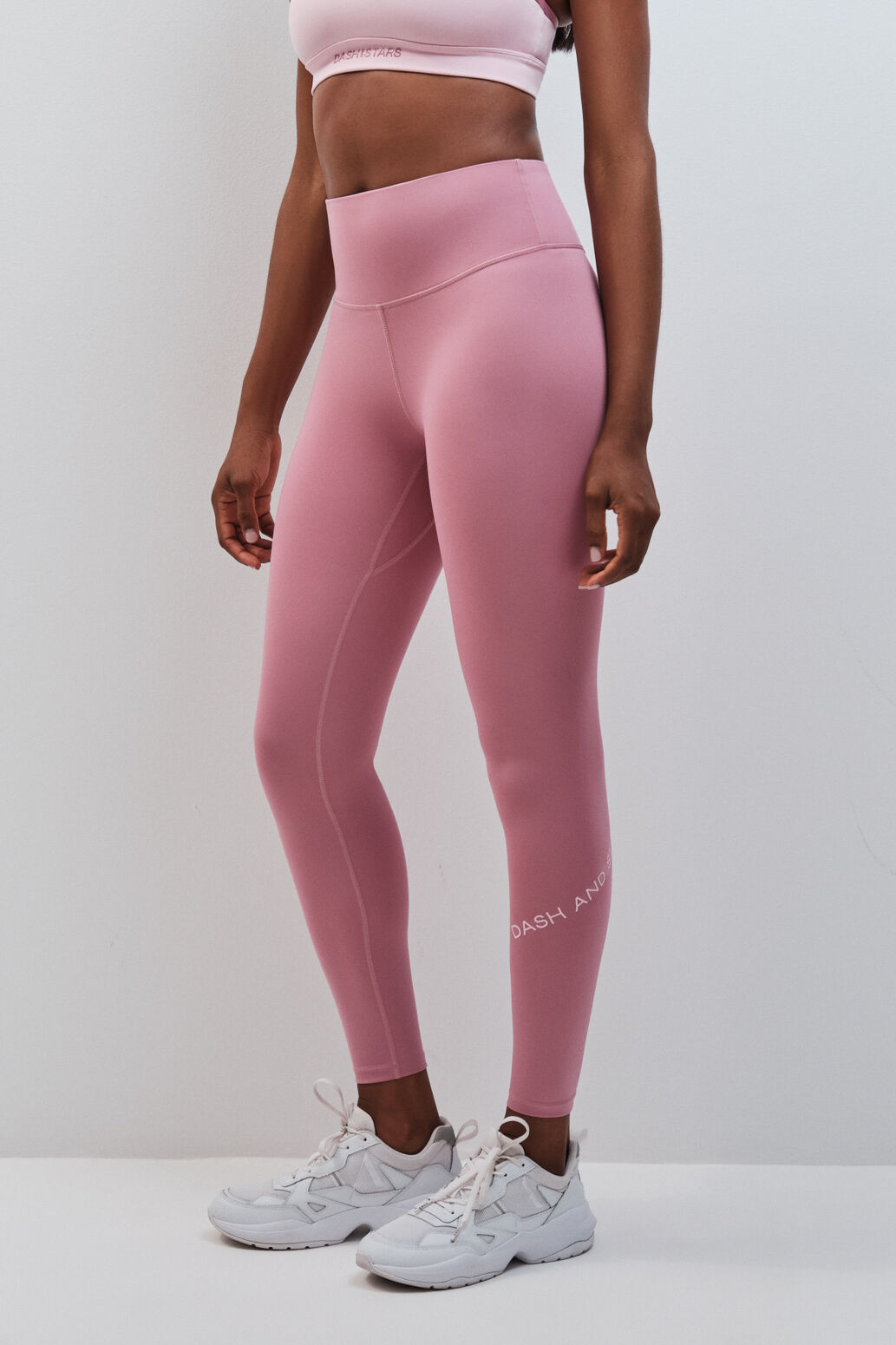 Dash and Stars Pink 4D STRETCH long leggings
