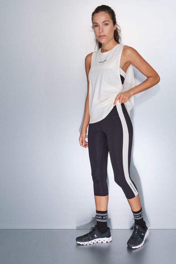 Dash and Stars 4D STRETCH black and white pirate leggings black