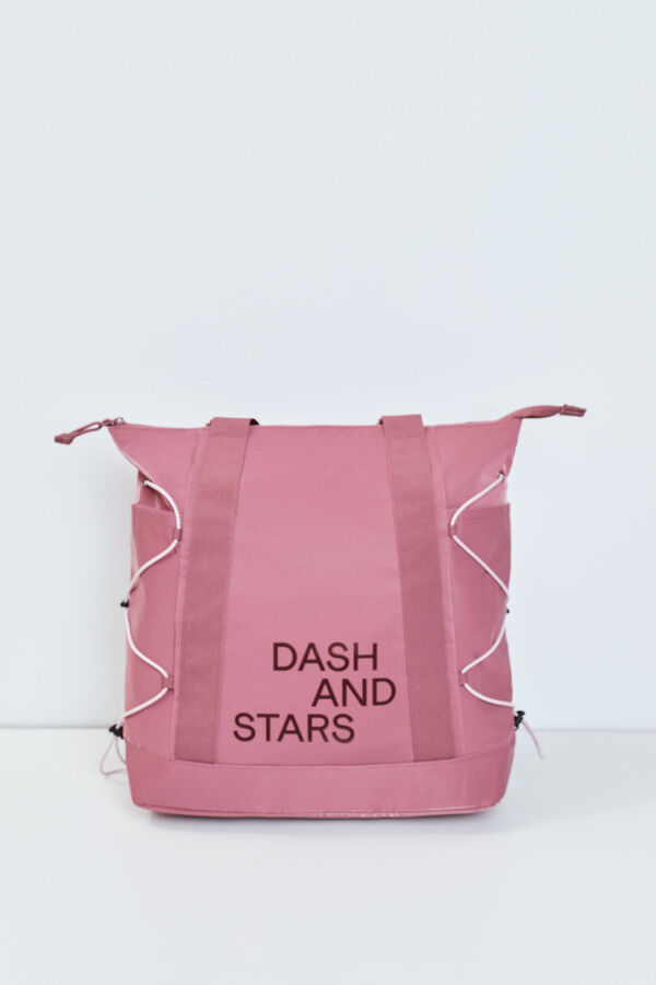 Dash and Stars Black multiway backpack red