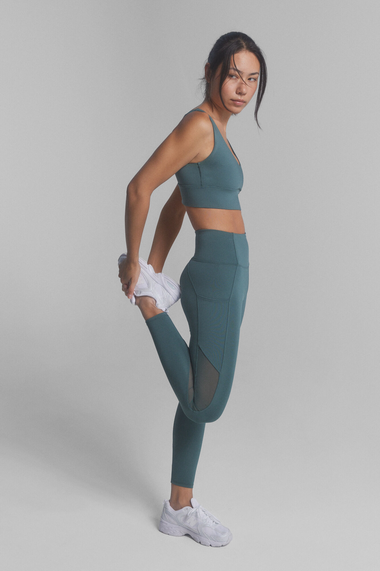 Dash and Stars Green ankle 4D STRETCH leggings
