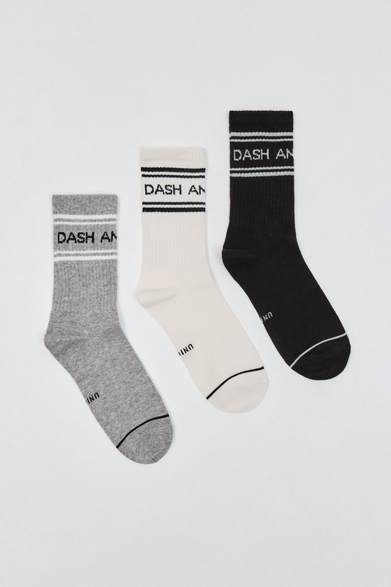 Dash and Stars Pack 3 cotton mid-calf socks