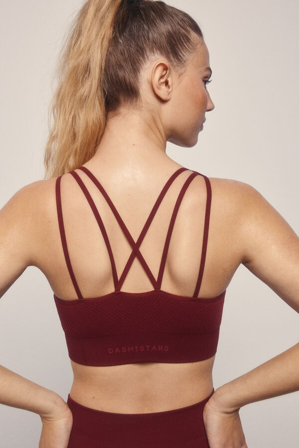 Dash and Stars SEAMLESS COMFORT sports bra burgundy red