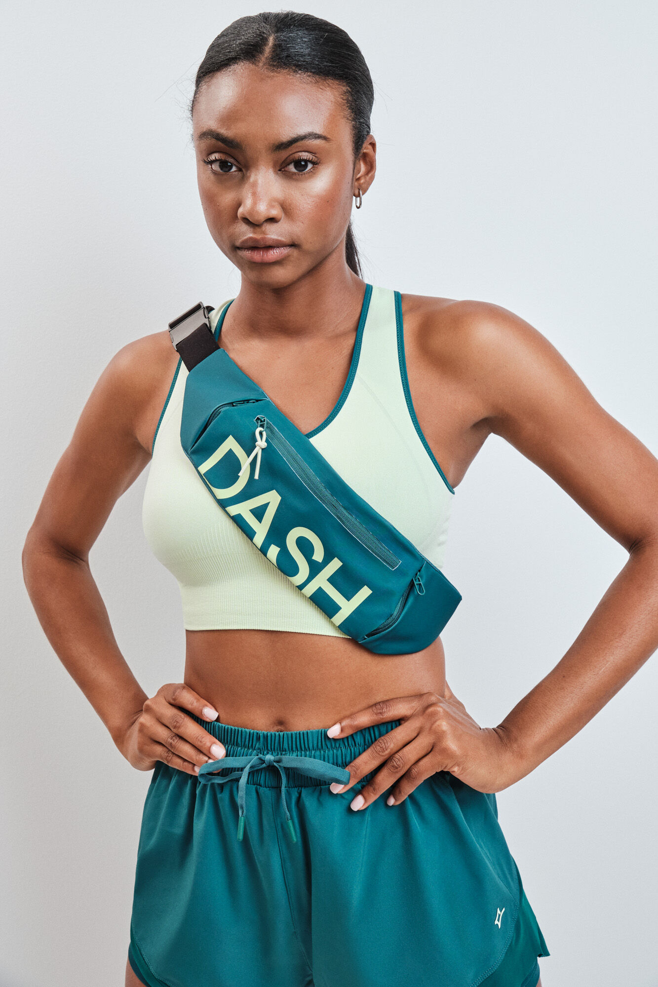 Dash and Stars Green sports belt