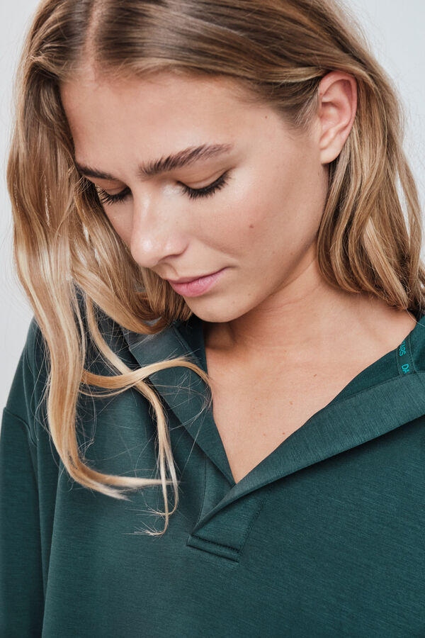 Dash and Stars Green hooded sweatshirt green