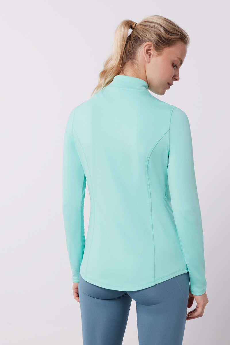 Dash and Stars Turquoise long-sleeved T-shirt green