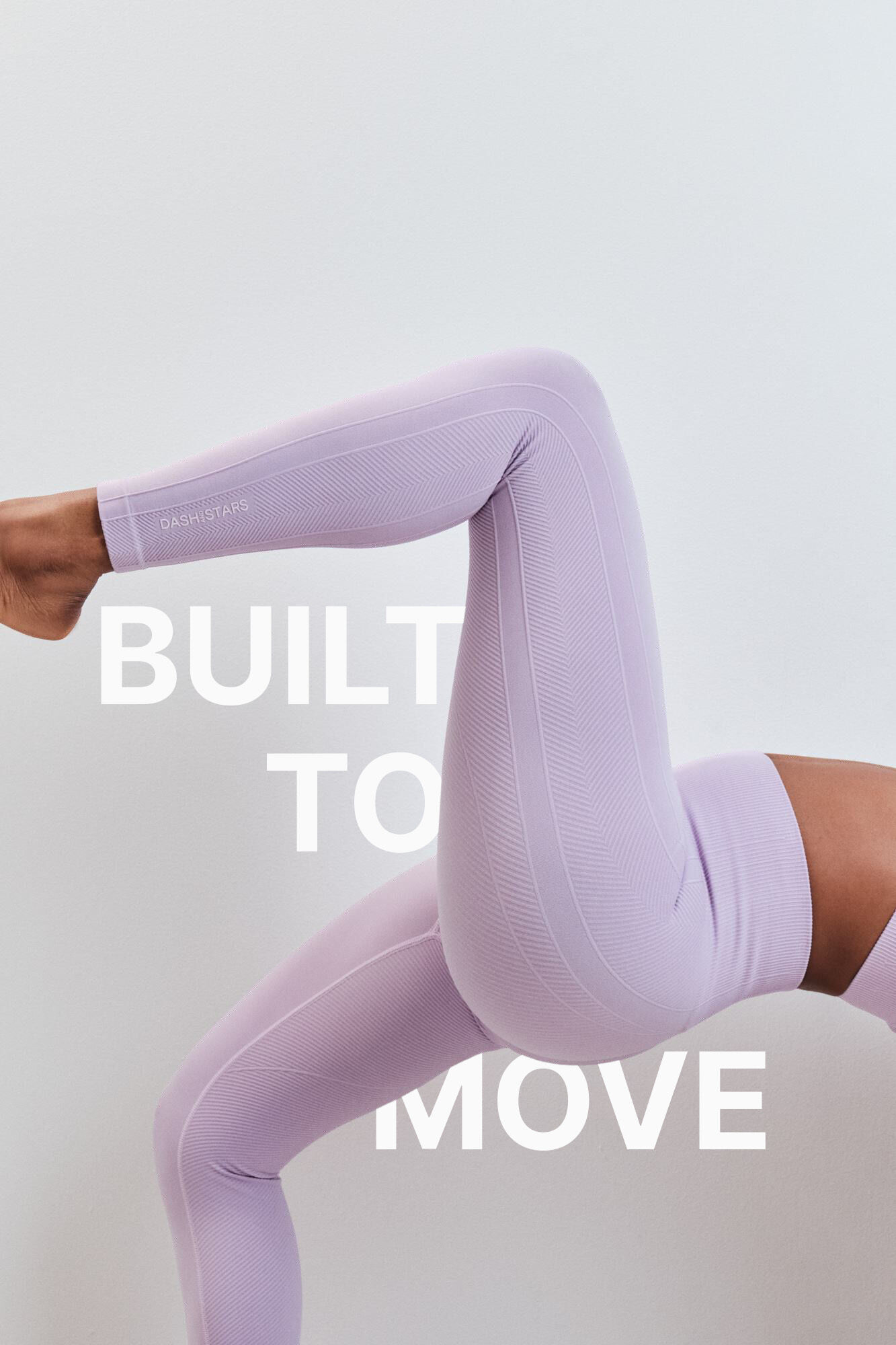 Dash and Stars Lilac long leggings SEAMLESS COMFORT