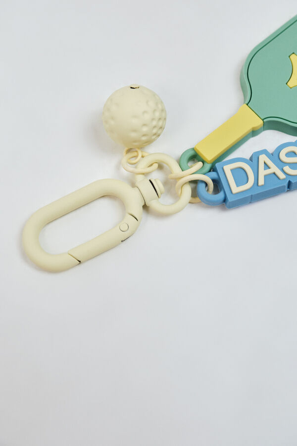 Dash and Stars Multicoloured key ring printed