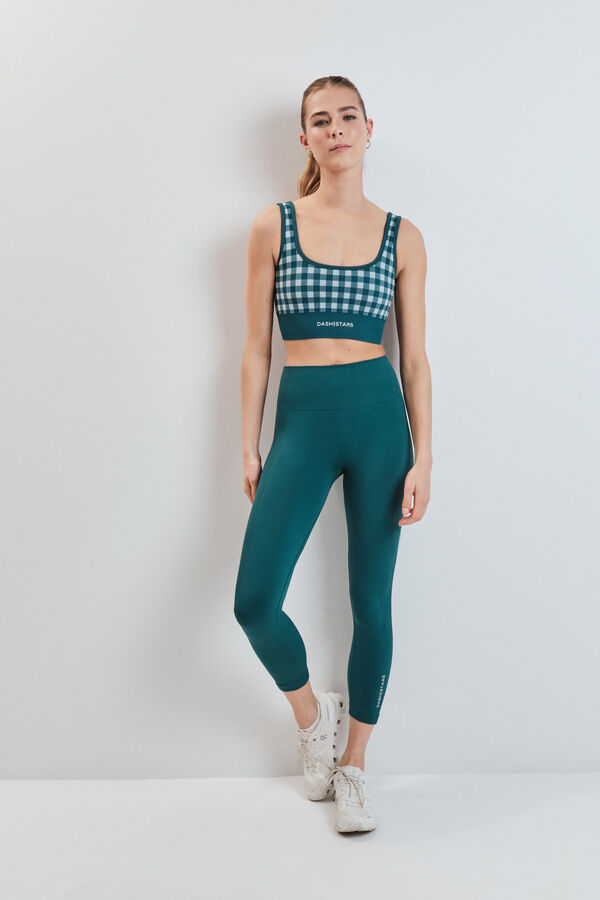 Dash and Stars Leggings SEAMLESS COMFORT crop azul azul