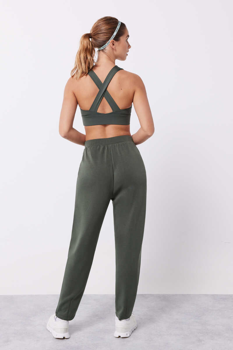 Dash and Stars Green soft feel jogging bottoms green