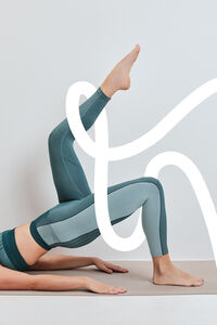 Dash and Stars Green seamless crop leggings COMFORT