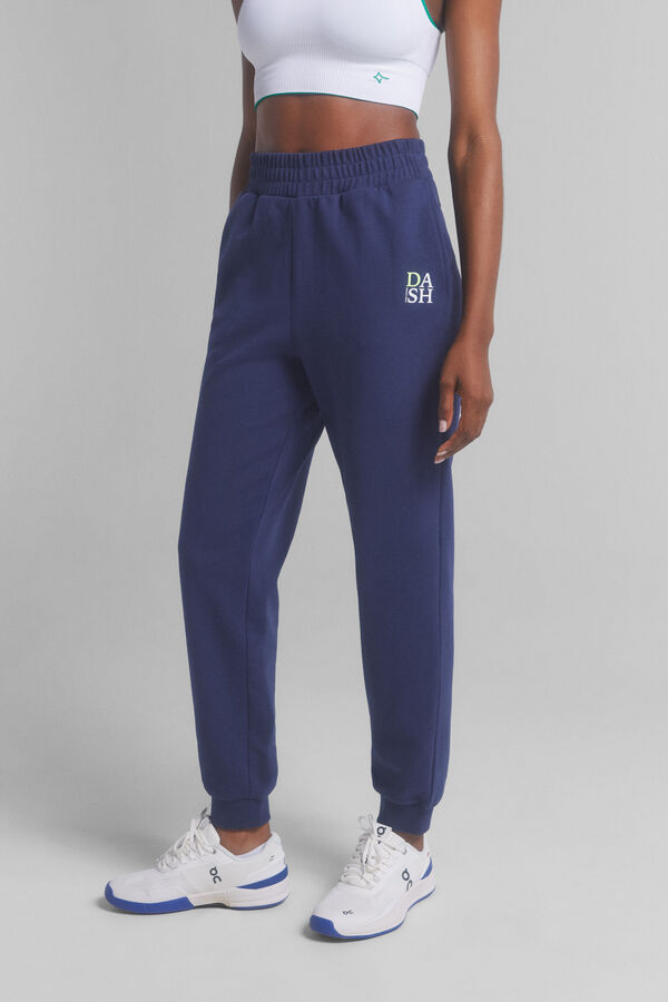 Dash and Stars Blue cotton jogger bottoms blue