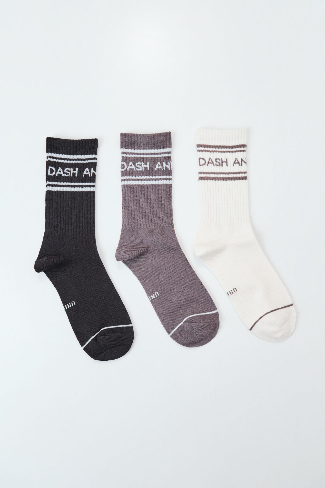 Dash and Stars Lot de 3 chaussettes moyennes en coton