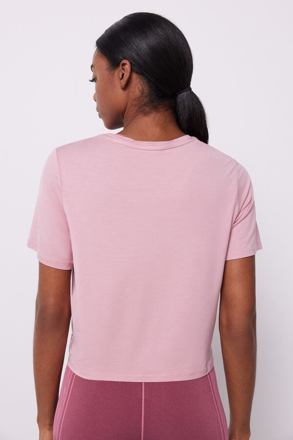 Dash and Stars Pink modal fluid T-shirt pink