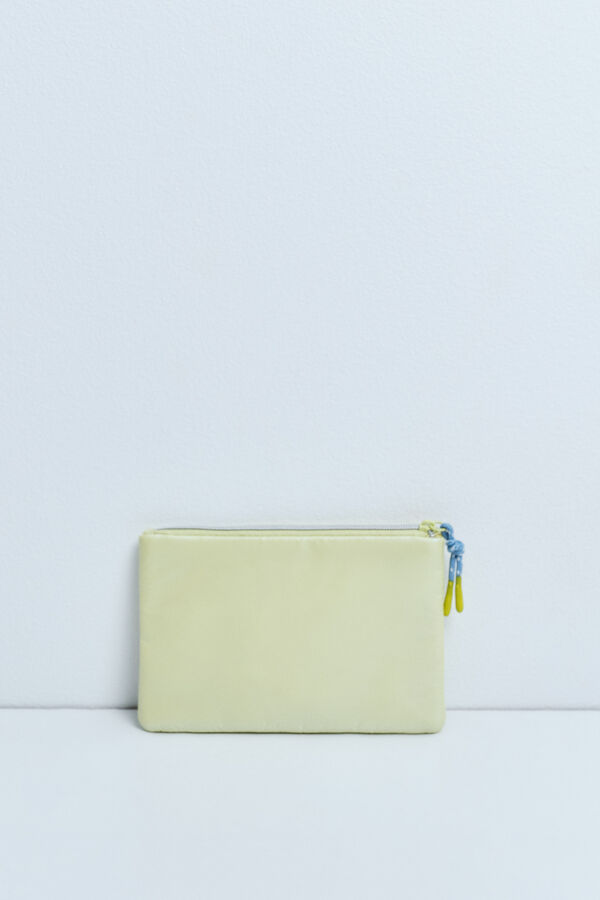 Dash and Stars Yellow metallic small vanity case printed