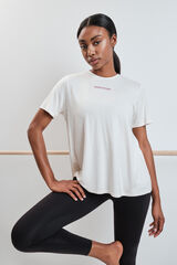 Dash and Stars T-shirt &agrave; manches courtes en modal blanche beige