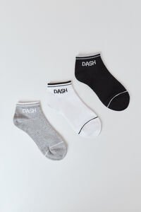 Dash and Stars Lot de 3 chaussettes courtes en coton