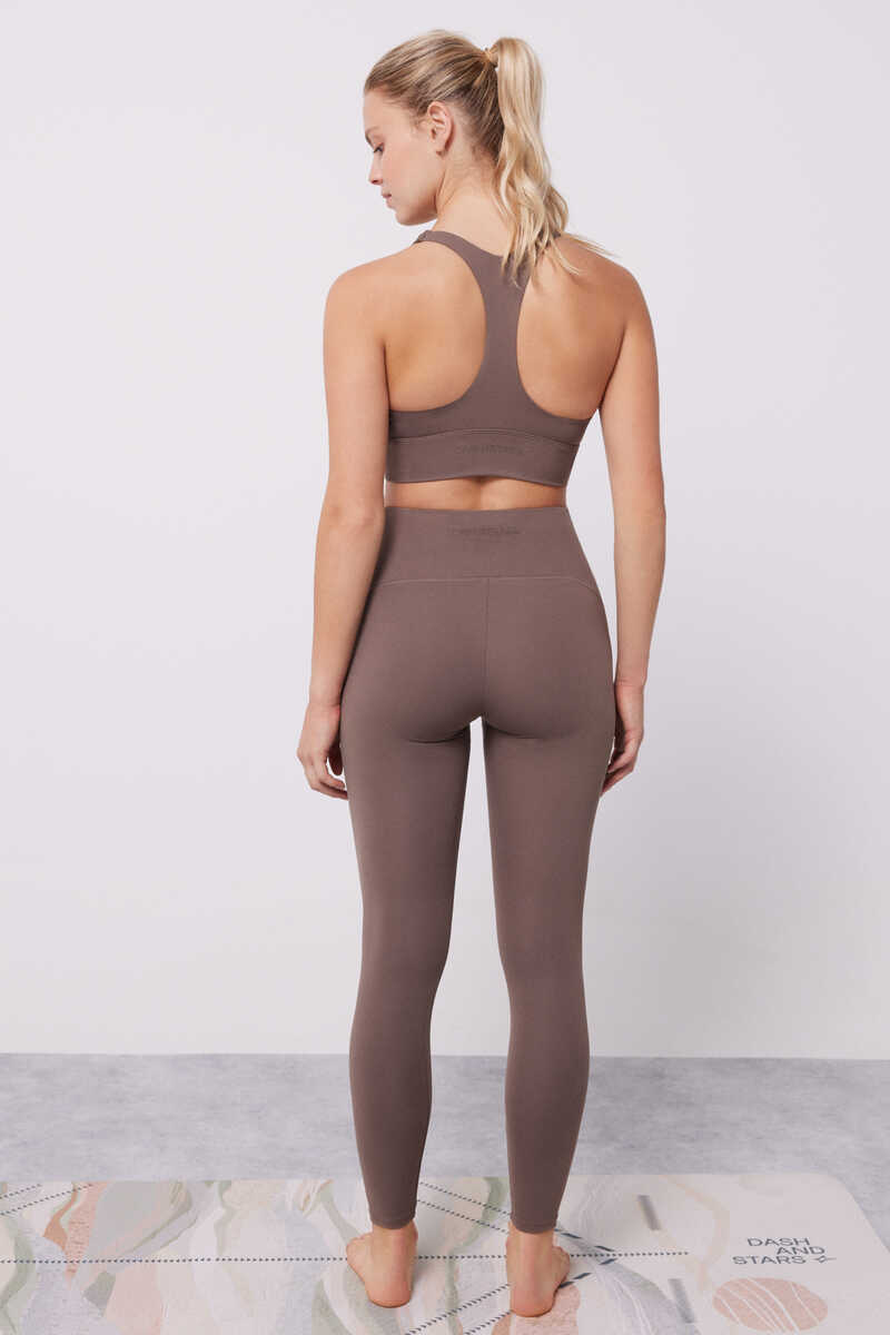 Dash and Stars Soft Move brown leggings nude