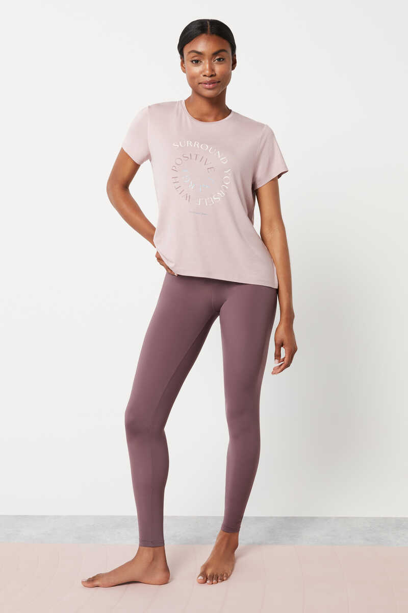 Dash and Stars Lilac modal t-shirt pink
